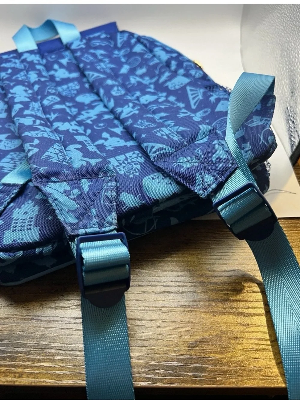 Disney WDW Blue Backpack with 50th Anniversary Character Graphics